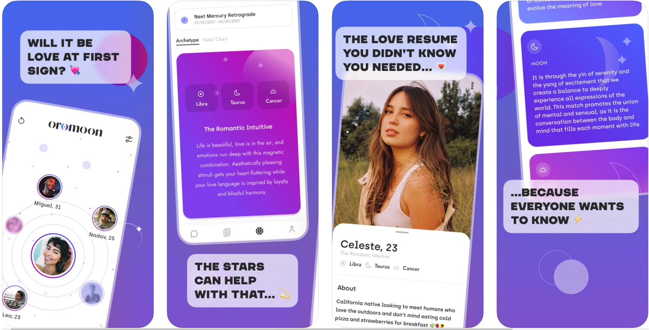 Astrologically-informed dating app exploring the art of awareness
